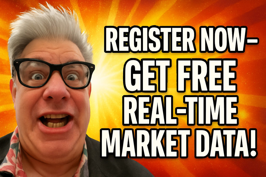 Register now for free real-time market data!